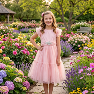 Vestido de Tule Rosa